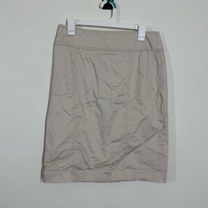Talbots Light Beige Pencil Skirt has lining Size 8 Khaki Color